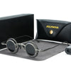 Nhu Round Titanium Glasses Frame With Magnetic Sunglasses Clips