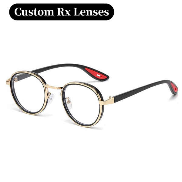 [Custom Prescription Available] JollyNova HD7 Readers Men's Oval Optical Metal Glasses Frame