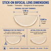 Stick-On Bifocal Magnifying Lenses Reusable Adhesive Lenses for Sunglasses Eyewear (2-pack)