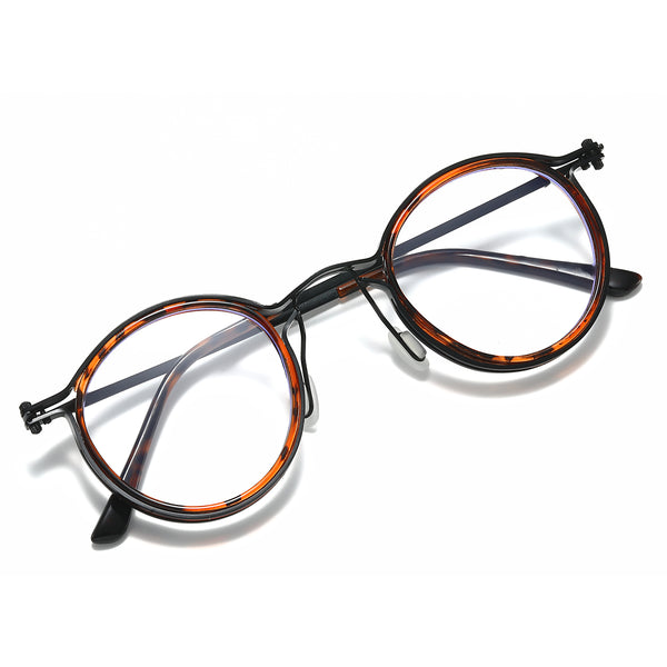 Round Progressive Multifocus Reading Glasses With Anti Blue Light, Color-Changing Lenses