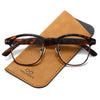 JollyNova HD7 Readers Anti-Blue Light Men's Half Frame Reading Glasses