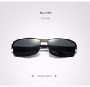 Hdcrafter Men's Full Rim Rectangle Alloy Frame Polarized Sunglasses Le007