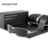 Hdcrafter Men's Full Rim Rectangle Alloy Frame Polarized Sunglasses Le007