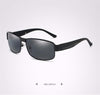 Hdcrafter Men's Full Rim Rectangle Alloy Frame Polarized Sunglasses Le007