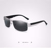 Hdcrafter Men's Full Rim Rectangle Alloy Frame Polarized Sunglasses Le007