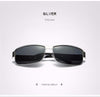 Hdcrafter Men's Full Rim Rectangle Alloy Frame Polarized Sunglasses Le007