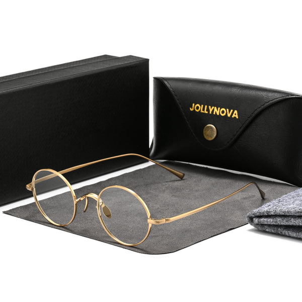 Biron Vintage Round Titanium Eyeglasses Frame