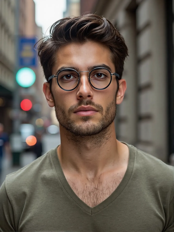 JollyNova HD7 Readers Anti-Fatigue Anti-Blue Light Men's Oval Reading Glasses