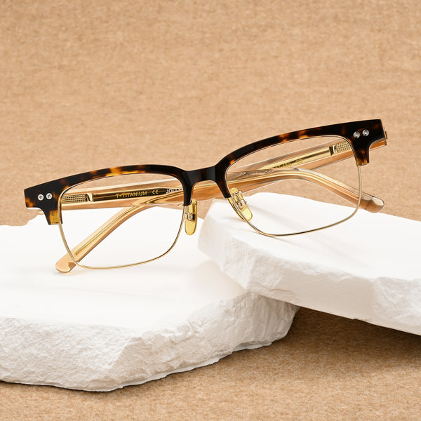 Finn Retro Rectangle Titanium Glasses Frame