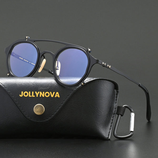 Wesley Titanium Retro Hand Made Glasses Frame