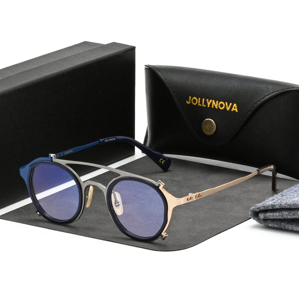 Wesley Titanium Retro Hand Made Glasses Frame