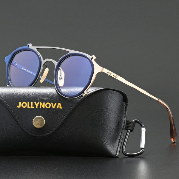 Wesley Titanium Retro Hand Made Glasses Frame