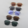 Naif Square Titanium Glasses Frame With Magnetic Sunglasses Clips