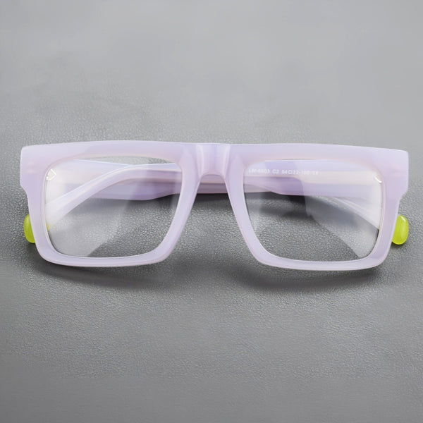 Roylan Retro Rectangle Acetate Glasses Frame
