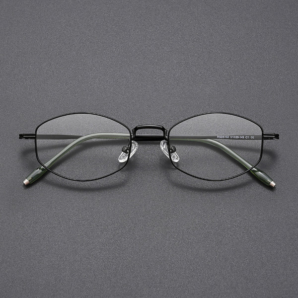 Jeff Titanium Geometric Glasses Frame