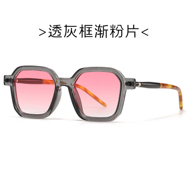 European and American street photography literary sunglasses 86601 cross-border simple square sunglasses fashion star flat glasses