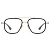 Nelly Business Square Titanium Double-bridge Glasses Frame