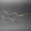 Steele Titanium Vintage Round Eyeglasses Frame