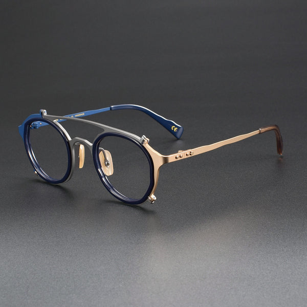 Wesley Titanium Retro Hand Made Glasses Frame