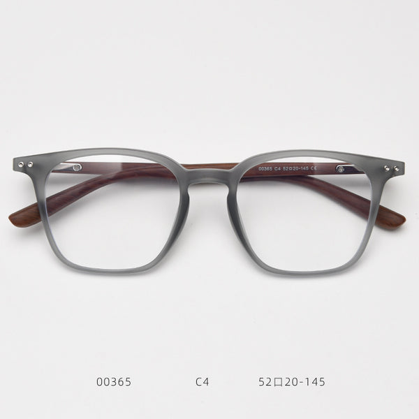 0365 new Japanese and Korean retro square personalized TR90 myopia glasses frame men's and women's literary flat mirror holder can be matched with degrees