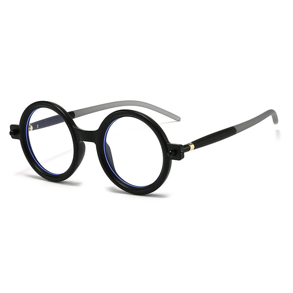 New European and American fashion round frame anti-blue light flat mirror men's anti-blue light glasses frame women's pose trend flat mirror
