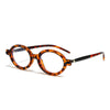 New fashion oval frame glasses frame men's and women's retro posing anti-blue light flat glasses nerd flat glasses