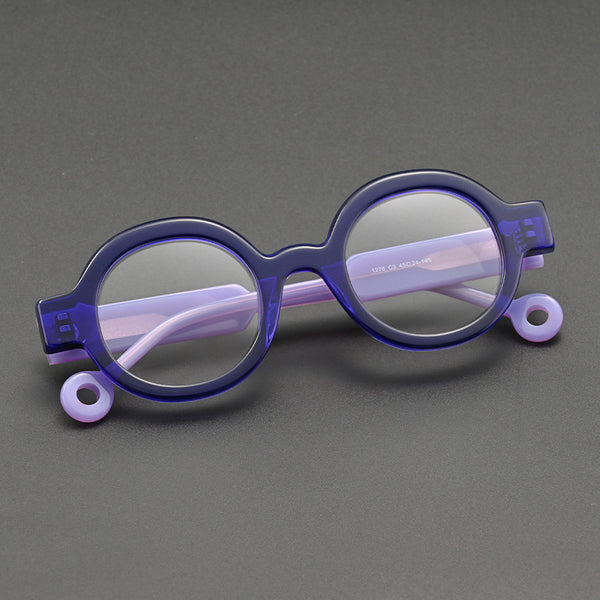 Temi Vintage Round Acetate Glasses Frame