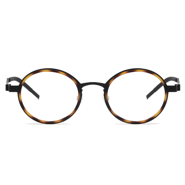 Webber Titanium Vintage Round Eyeglasses Frame
