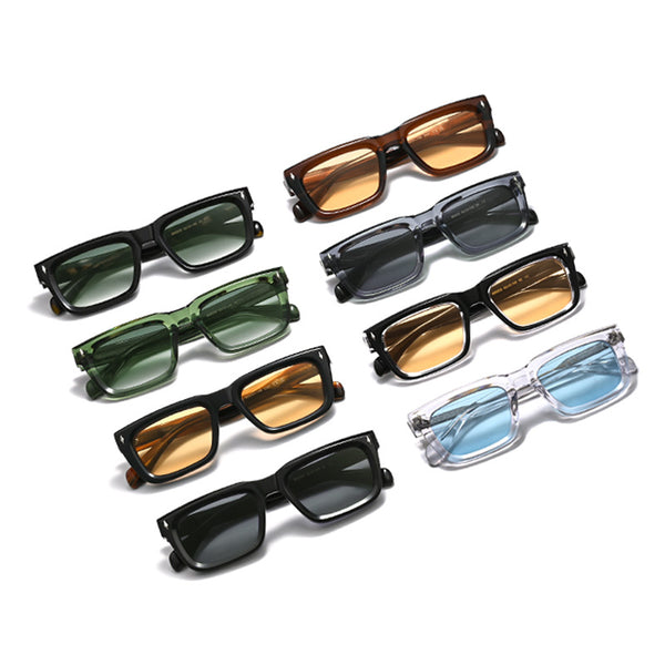 Sutton Premium Series Retro Rectangle Acetate Sunglasses