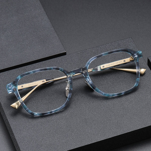 Eddie Classic Square Titanium Glasses Frame