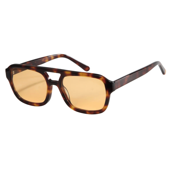 Huff Premium Series Double-bridge Retro Acetate Sunglasses