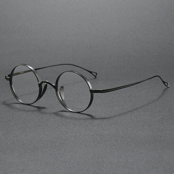 Monroe Titanium Round Glasses Frame