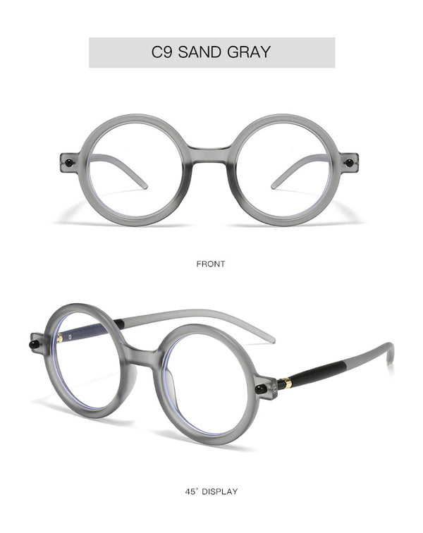 New European and American fashion round frame anti-blue light flat mirror men's anti-blue light glasses frame women's pose trend flat mirror