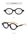 New fashion oval frame glasses frame men's and women's retro posing anti-blue light flat glasses nerd flat glasses