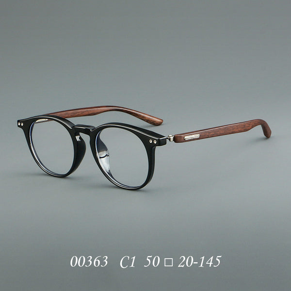 Cross-border retro wood grain leg frame 00363 fashion trend glasses Danyang spot wholesale can be matched with myopia presbyopia