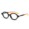 New fashion oval frame glasses frame men's and women's retro posing anti-blue light flat glasses nerd flat glasses