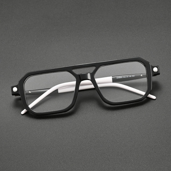 Parke Double-bridge Retro Acetate Eyeglasses Frame