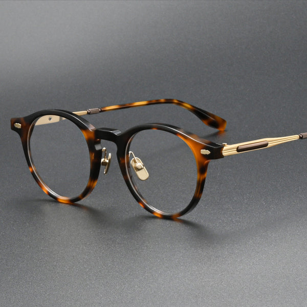 Vincent Retro Round Acetate Glasses Frame
