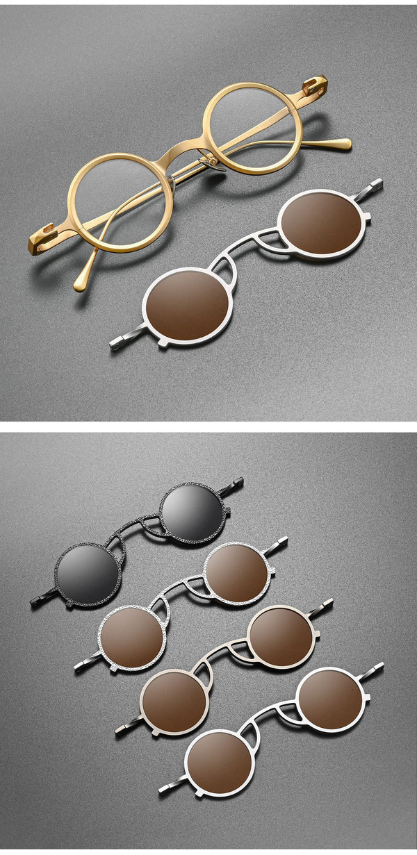 High-end niche magnetic glasses 5976 retro fashion old small round frame glasses frame Danyang spot wholesale can be matched