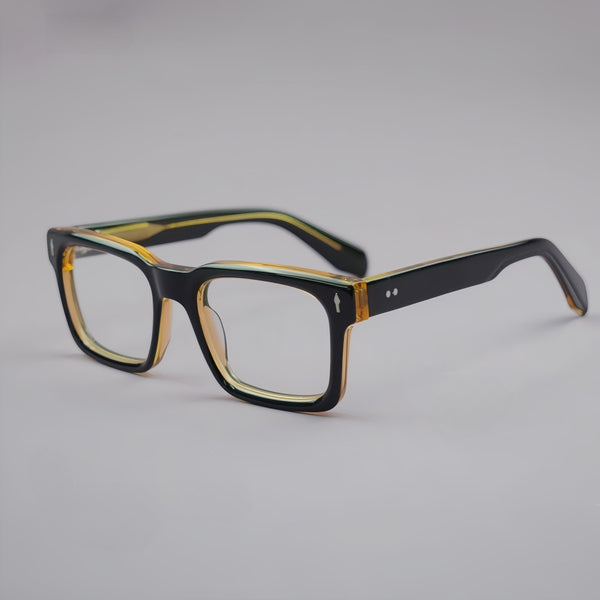 Simon Retro Rectangle Acetate Glasses Frame