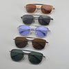 Jacob Square Titanium Glasses Frame With Magnetic Sunglasses Clips