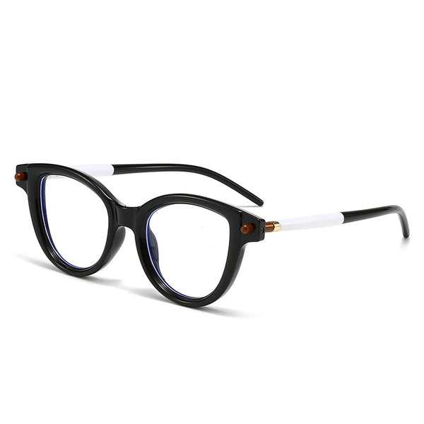 New European and American cross-border flat mirror holder, men's and women's cat eyes, personalized retro glasses frame, tide ins anti-blue flat mirror