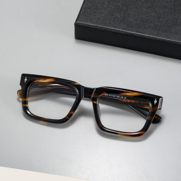 Vang Retro Rectangle Acetate Glasses Frame