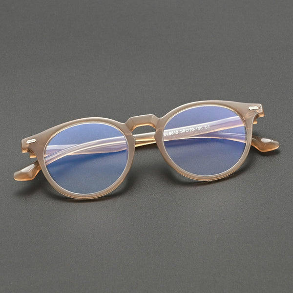 March TR90 Round Vintage Eyeglasses Frame