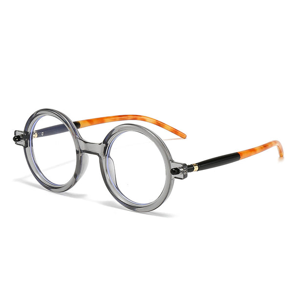 New European and American fashion round frame anti-blue light flat mirror men's anti-blue light glasses frame women's pose trend flat mirror