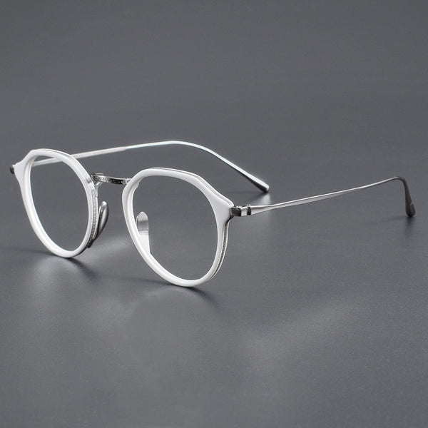 Draz Titanium Vintage Geometric Eyeglasses Frames