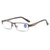 Fashion Men's Progressive Multifocal Anti-blue Light Discoloration Reading Glasses