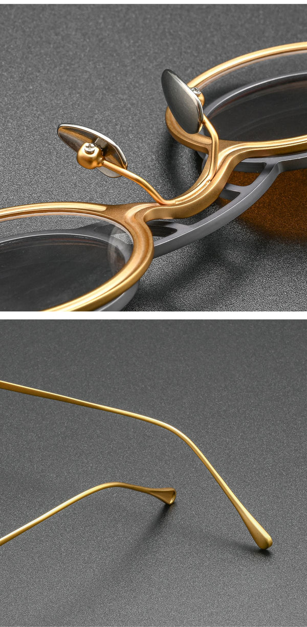 High-end niche magnetic glasses 5976 retro fashion old small round frame glasses frame Danyang spot wholesale can be matched
