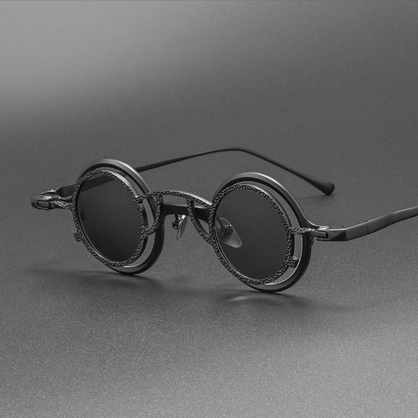 High-end niche magnetic glasses 5976 retro fashion old small round frame glasses frame Danyang spot wholesale can be matched