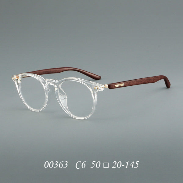 Cross-border retro wood grain leg frame 00363 fashion trend glasses Danyang spot wholesale can be matched with myopia presbyopia